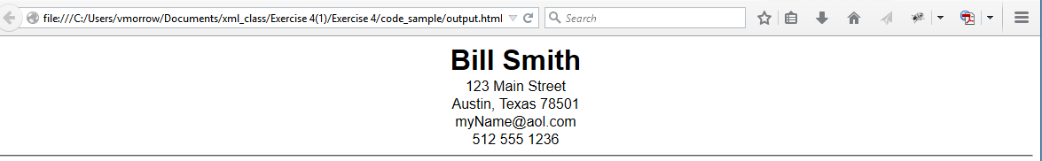 Sample Resume Header